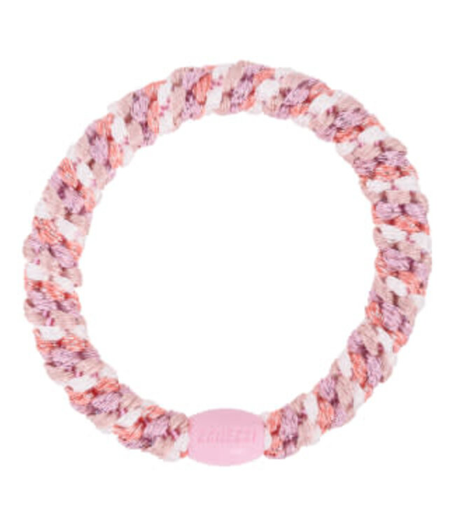 Kknekki haarelastiek mix dusty rose pink glitter