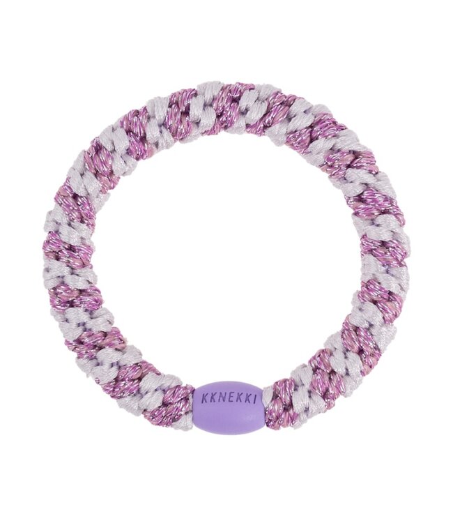 Kknekki haarelastiek mix lavender pink glitter