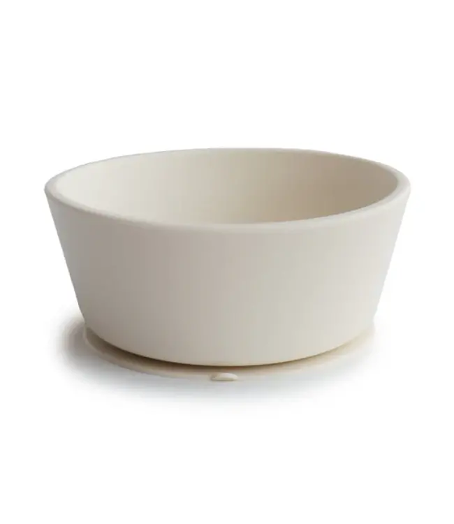 Mushie silicone bowl ivory