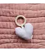 Atelier pomme teether linen heart pink