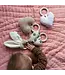 Atelier pomme teether linen heart pink