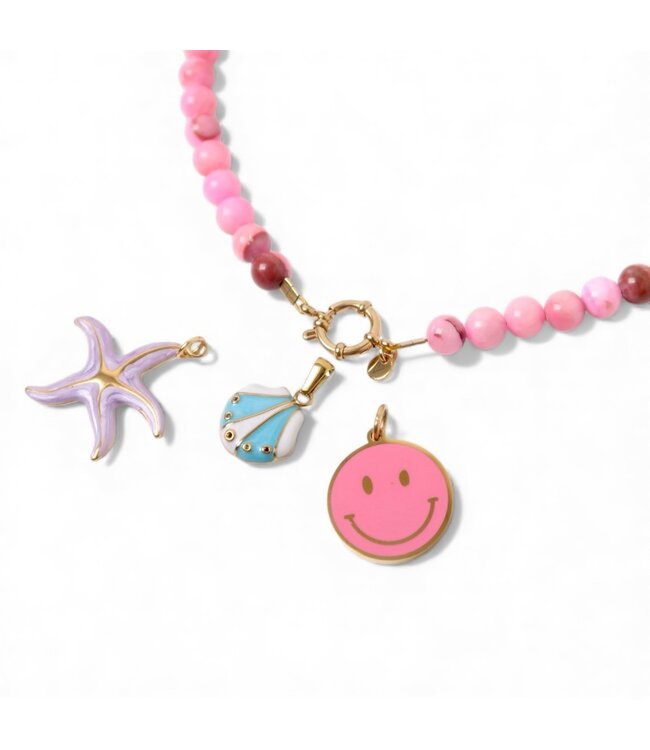 Necklace | Necklace pink beads
