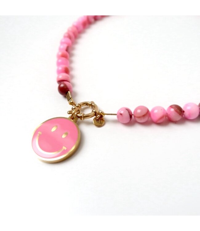 Necklace | Necklace pink beads