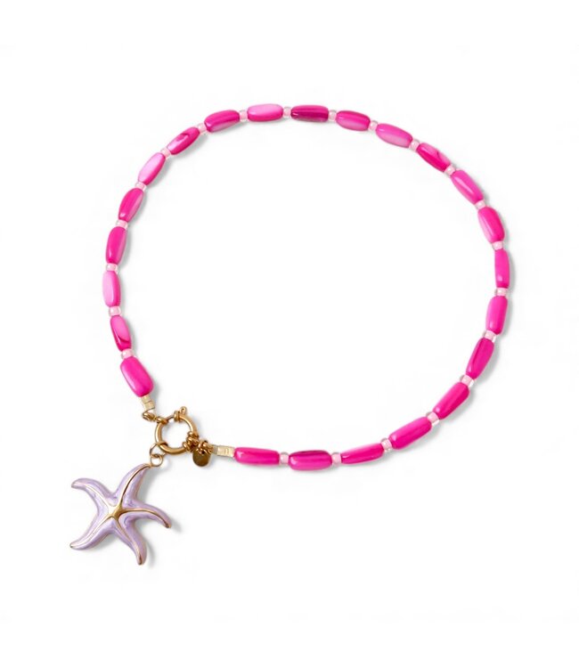 Necklace | Shell fuchsia