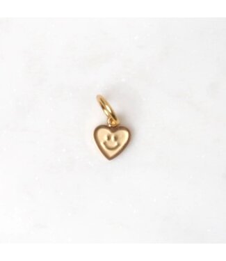 Love Issue Charm | Gold heart smiley