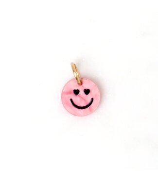 Love Issue Charm | Smiley resin pink