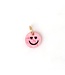 Charm | Smiley resin pink