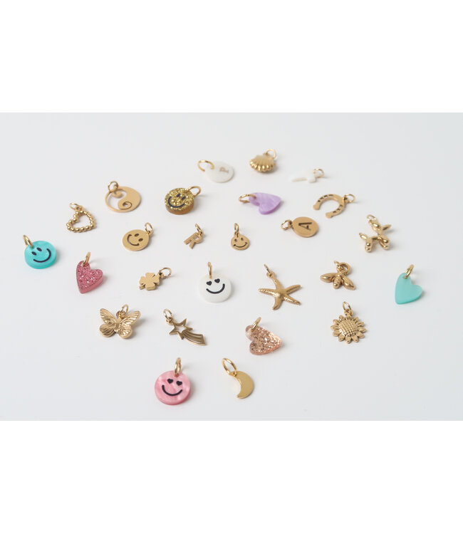 Charm | Smiley resin lila
