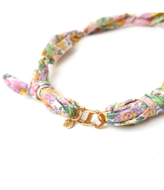 Twilly necklace | Pastel flowers
