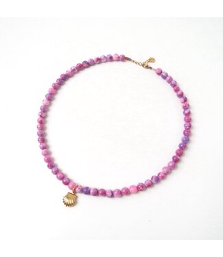 Love Issue Necklace | Purple fuchsia shell