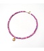 Necklace | Purple fuchsia shell