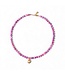 Necklace | Purple fuchsia shell