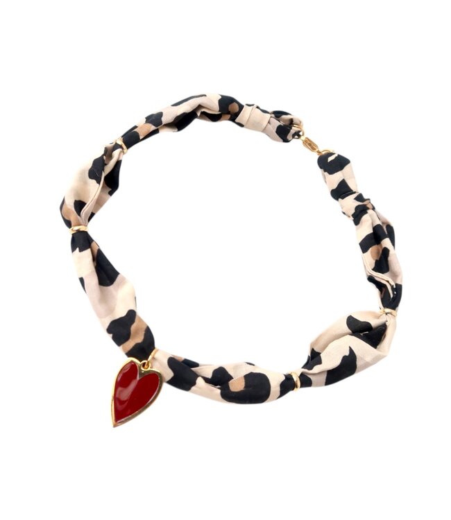 Twilly necklace | Leopard