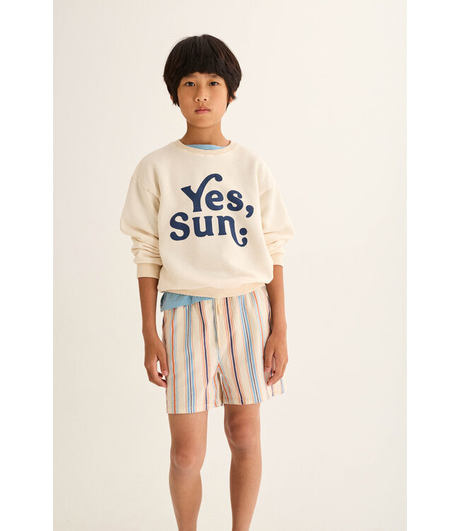 striped cotton bermuda shorts