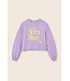 cotton fleece print puffed sweatshirt