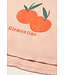 soft slub cotton print T-shirt clementine