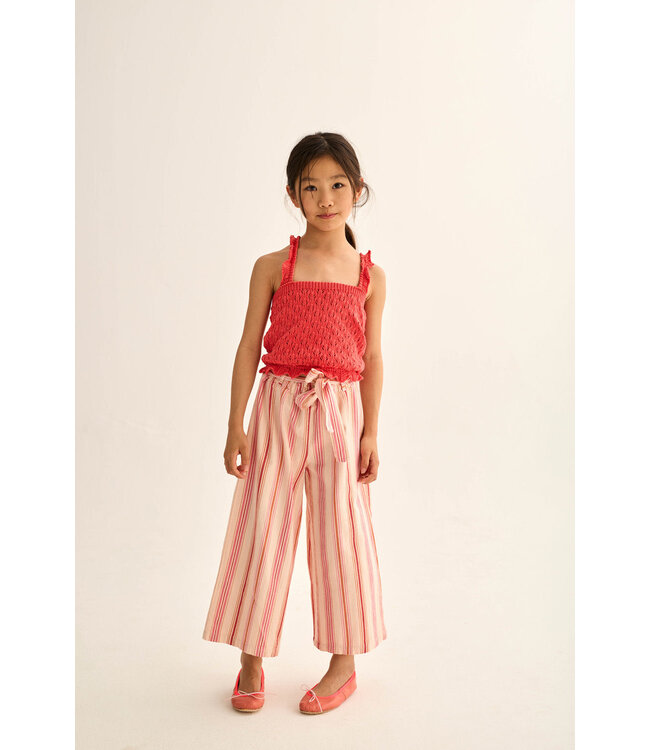 striped cotton pants