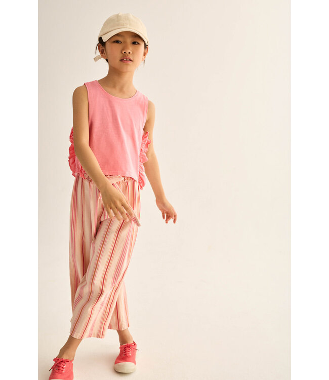 striped cotton pants