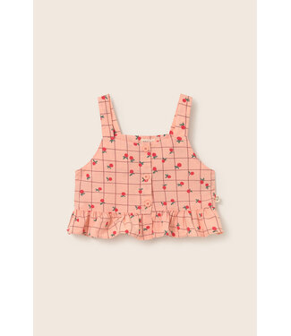 Cozmo slub fruit poplin top