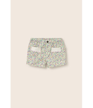 Cozmo floral twill cotton shorts