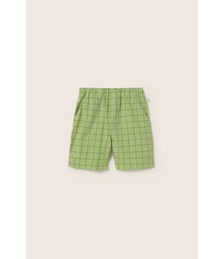 Cozmo slub plaid poplin bermuda shorts