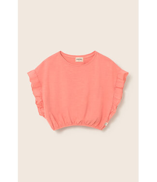 Cozmo soft slub cotton ruffle sleeves T-shirt