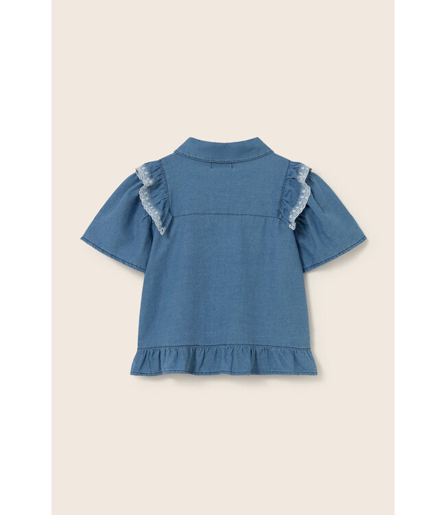 chambray denim blouse