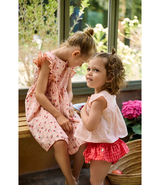 slub fruit poplin dress