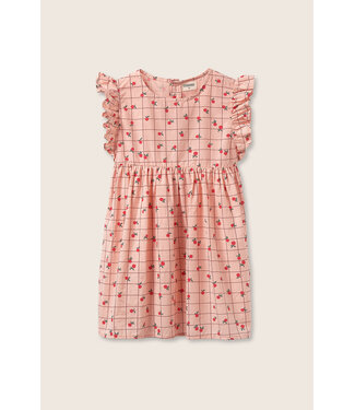 Cozmo slub fruit poplin dress