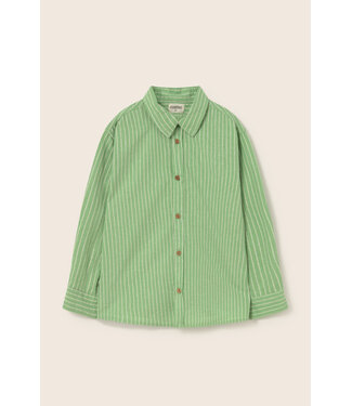 Cozmo striped linen-look cotton shirt
