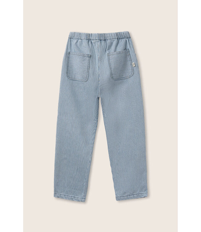 fine striped denim pants