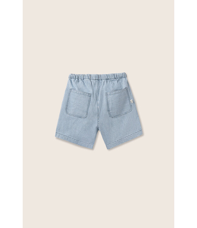 fine striped denim bermuda shorts