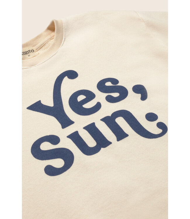 cotton fleece print sweatshirt