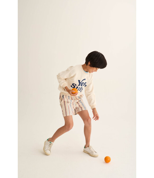 cotton fleece print sweatshirt