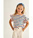 striped jersey cotton ruffle T-shirt