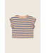 striped jersey cotton ruffle T-shirt