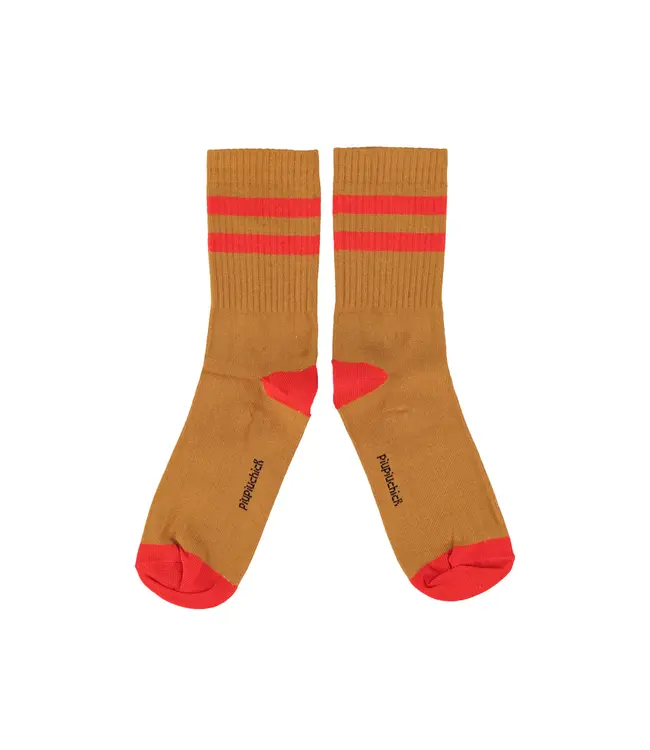 socks camel w/ red striped