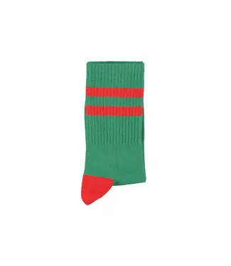 Piupiuchick socks green w/ red stripes
