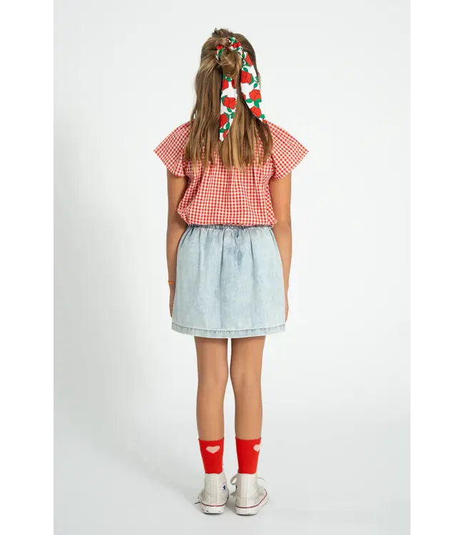 socks red w/ ecru heart