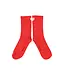 socks red w/ ecru heart