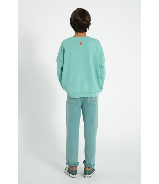 unisex trousers washed green