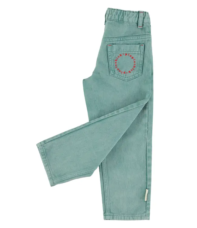unisex trousers washed green