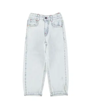 Piupiuchick unisex trousers washed light blue denim