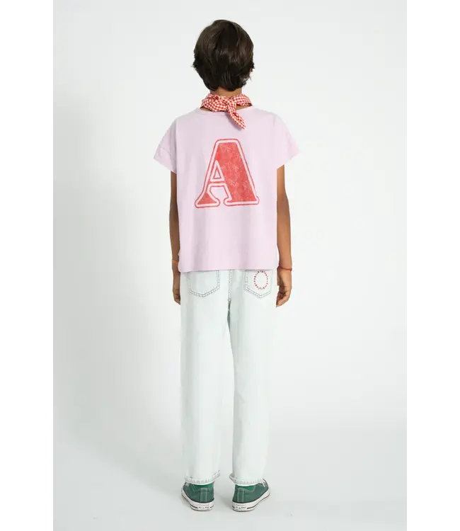 unisex trousers washed light blue denim