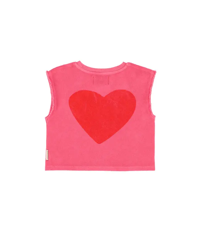 Sleeveless top pink w/ amour
