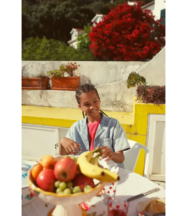 Sleeveless top pink w/ amour