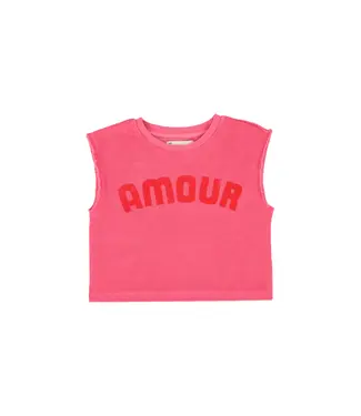 Piupiuchick Sleeveless top pink w/ amour
