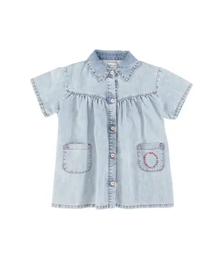 Piupiuchick Short dress Blue light denim