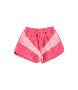 Piupiuchick short pink w/ white stripes print