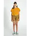 Shorts mustard animal print
